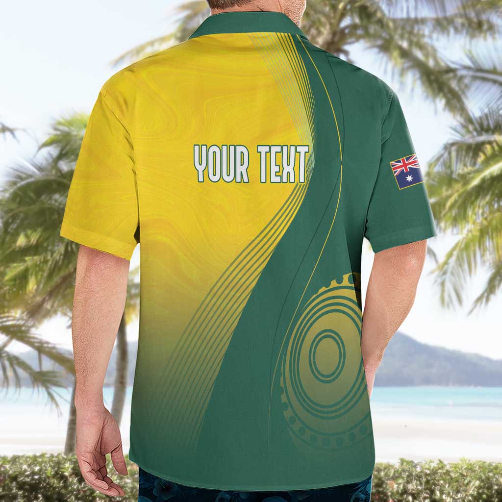 Australia Bowls Personalised Hawaiian Shirt Basic Marble Glaze - National Color - Aussie Hoodie