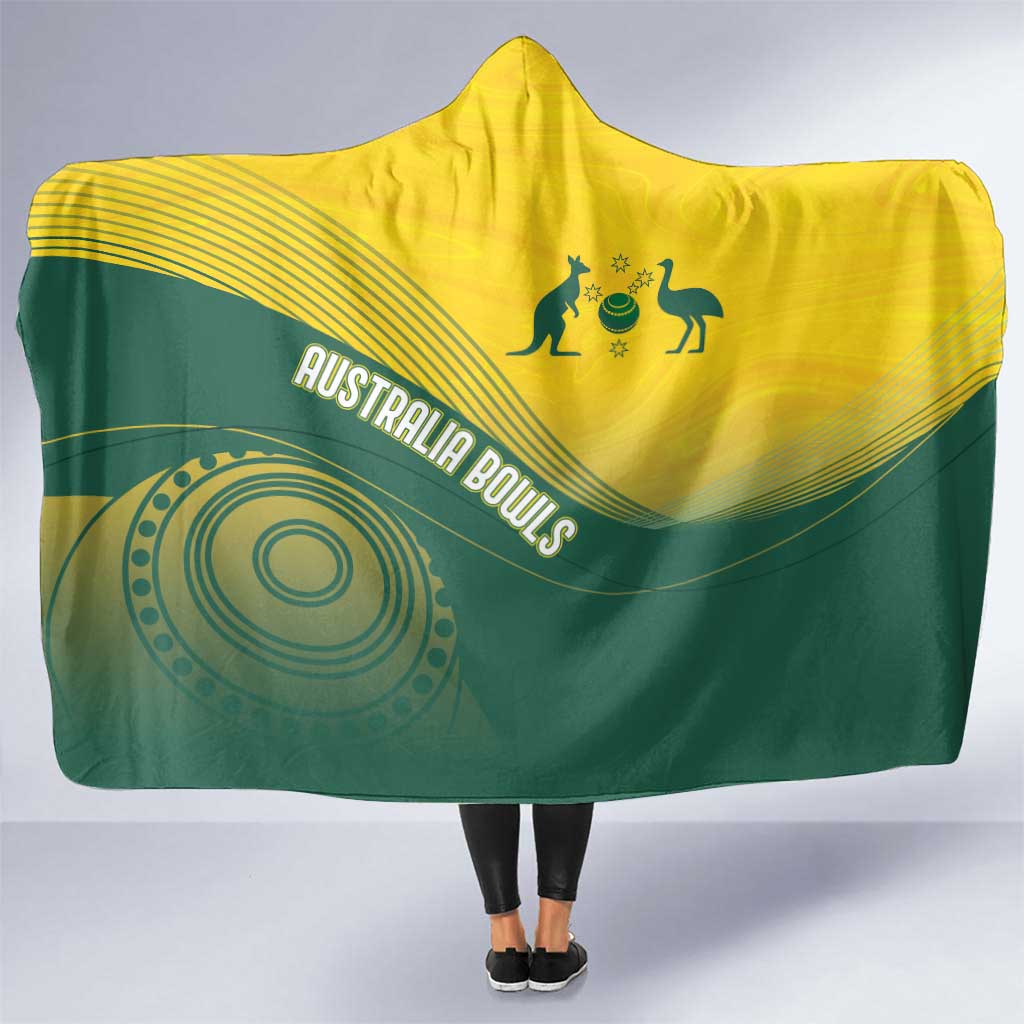 Australia Bowls Hooded Blanket Basic Marble Glaze - National Color - Aussie Hoodie
