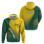 Australia Bowls Personalised Hoodie Basic Marble Glaze - National Color - Aussie Hoodie