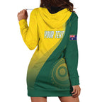 Australia Bowls Personalised Hoodie Dress Basic Marble Glaze - National Color - Aussie Hoodie