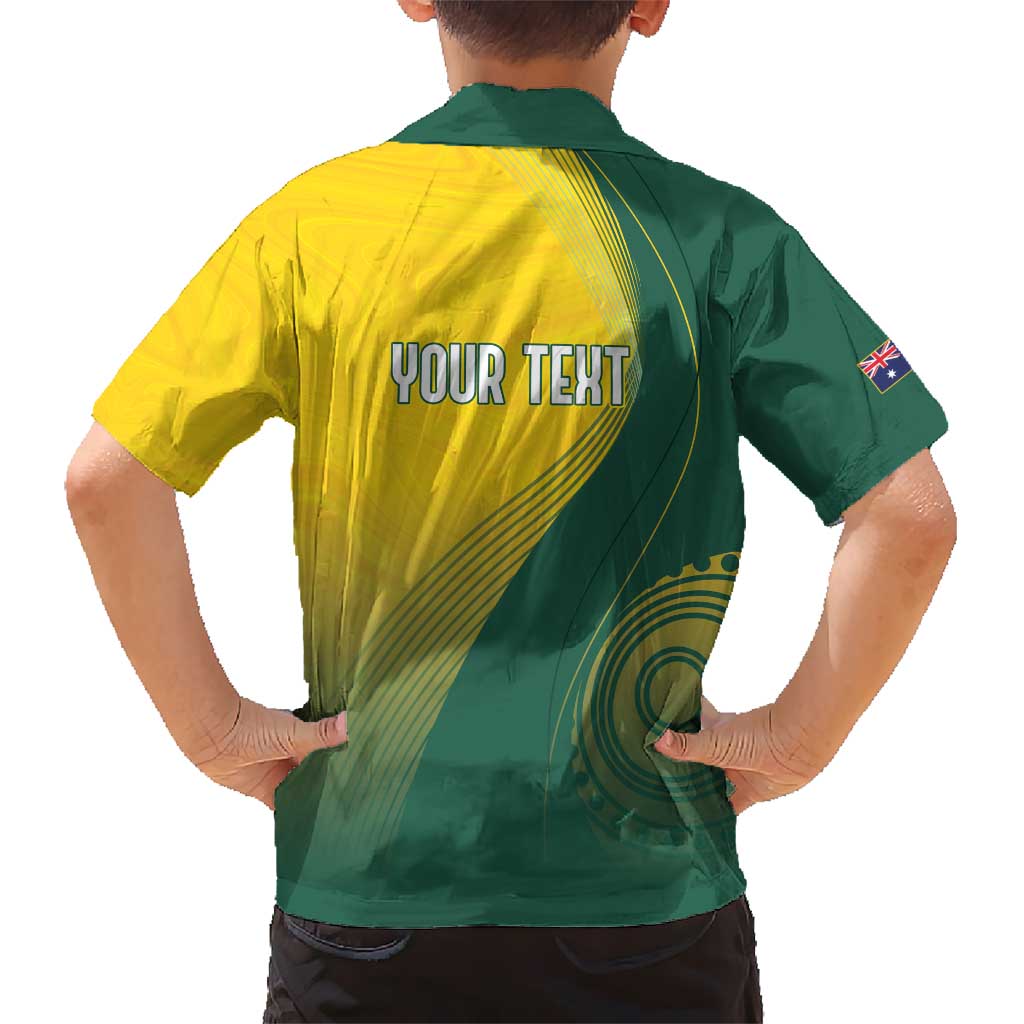 Australia Bowls Personalised Kid Hawaiian Shirt Basic Marble Glaze - National Color - Aussie Hoodie