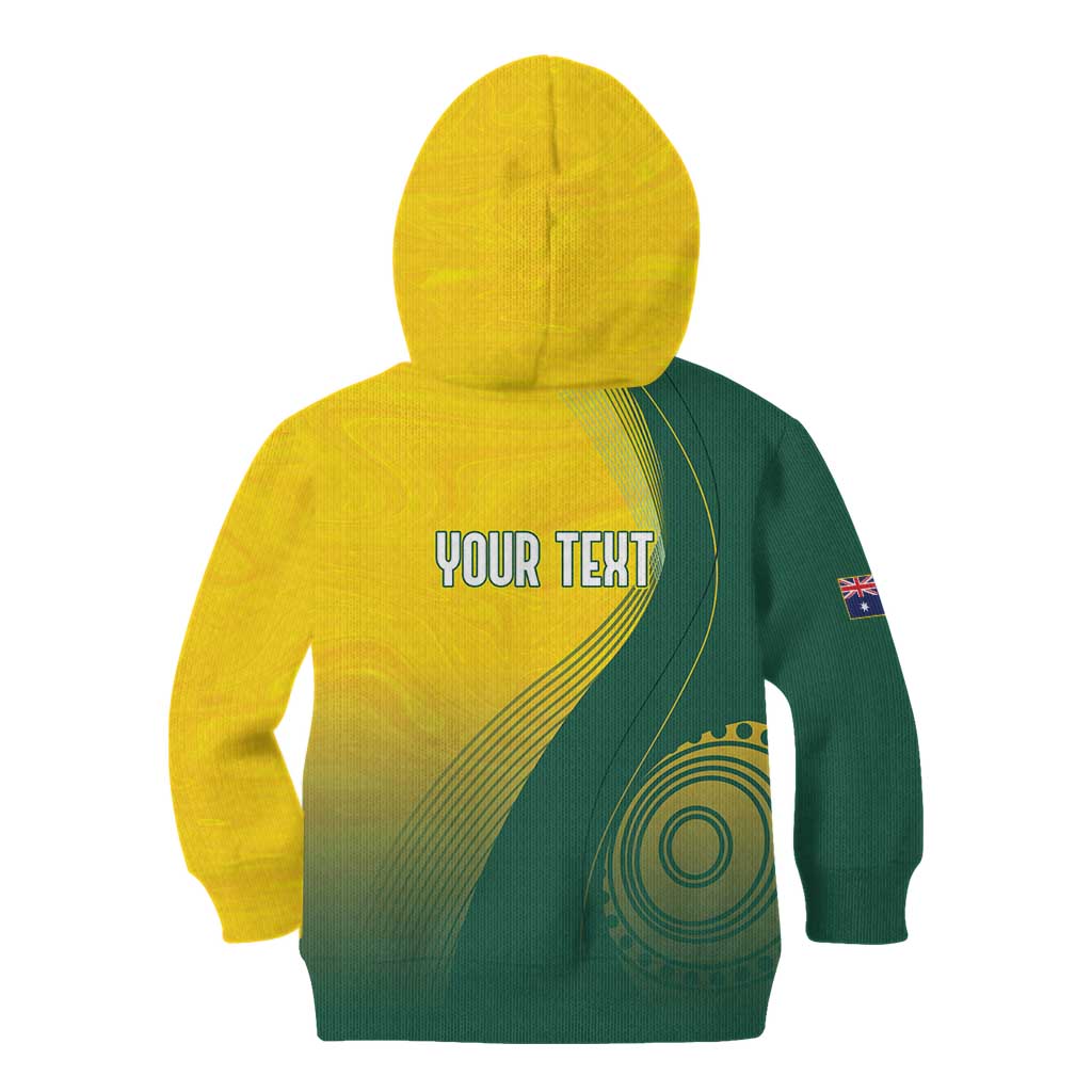 Australia Bowls Personalised Kid Hoodie Basic Marble Glaze - National Color - Aussie Hoodie