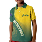 Australia Bowls Personalised Kid Polo Shirt Basic Marble Glaze - National Color - Aussie Hoodie