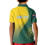 Australia Bowls Personalised Kid Polo Shirt Basic Marble Glaze - National Color - Aussie Hoodie