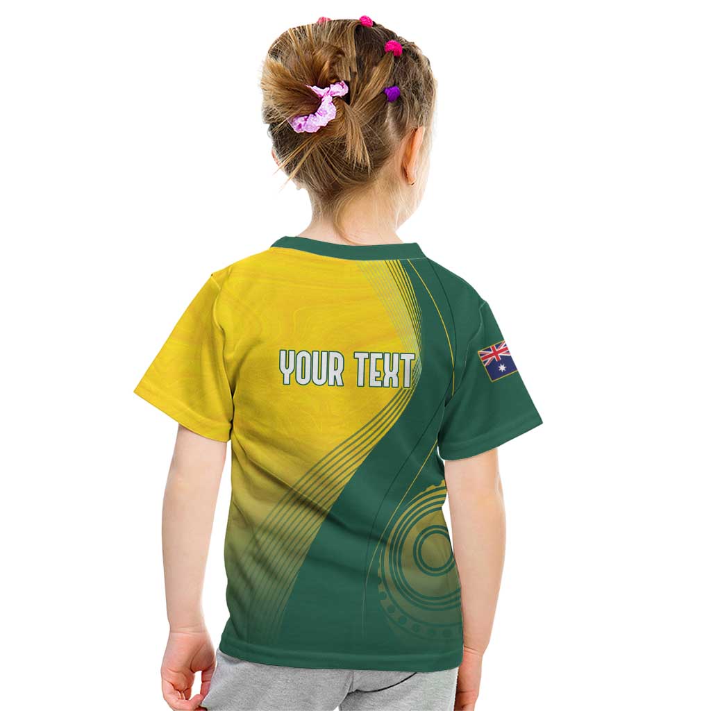 Australia Bowls Personalised Kid T Shirt Basic Marble Glaze - National Color - Aussie Hoodie