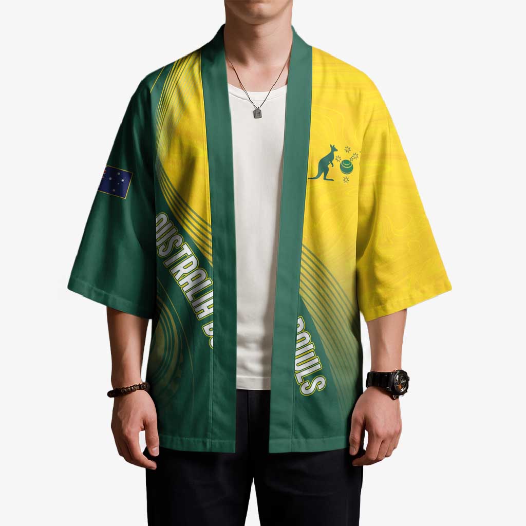 Australia Bowls Personalised Kimono Basic Marble Glaze - National Color - Aussie Hoodie