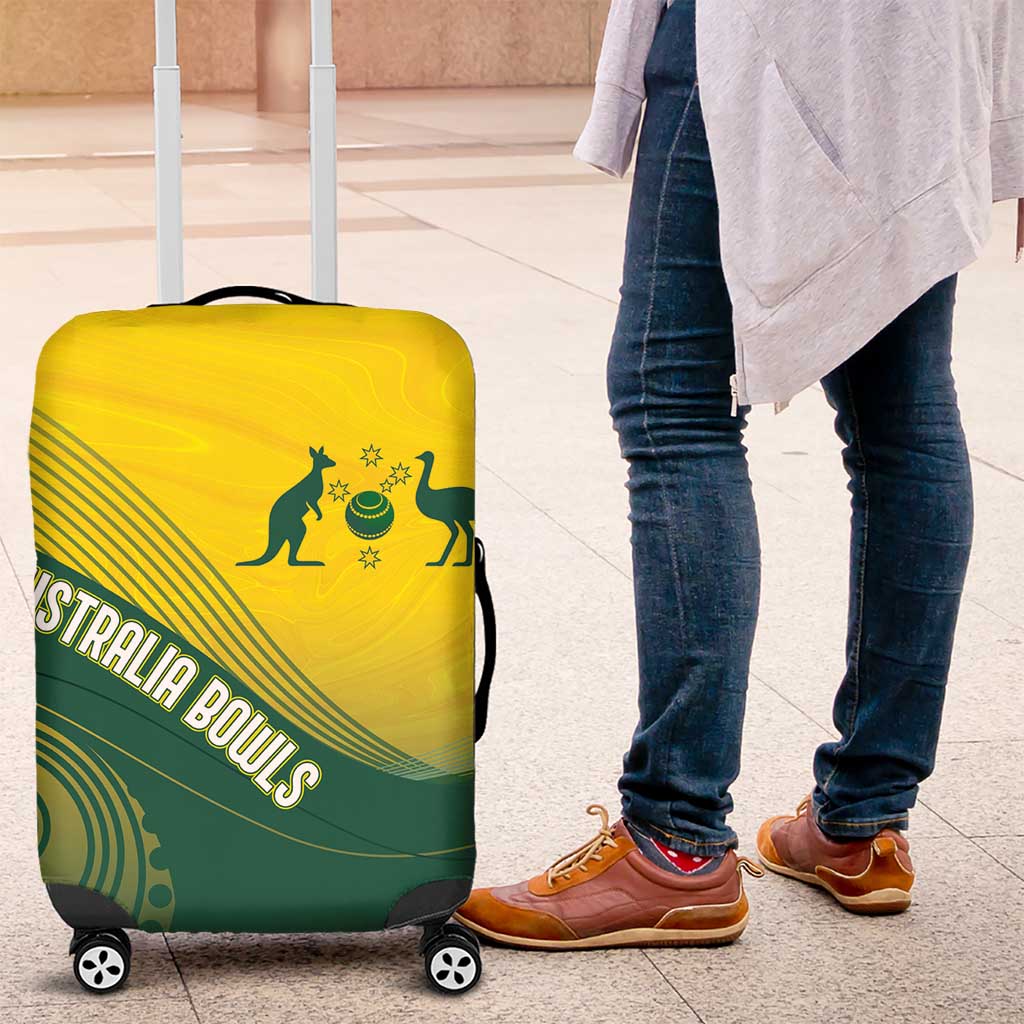 Australia Bowls Luggage Cover Basic Marble Glaze - National Color - Aussie Hoodie