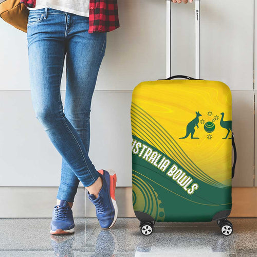 Australia Bowls Luggage Cover Basic Marble Glaze - National Color - Aussie Hoodie