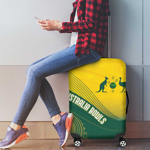 Australia Bowls Luggage Cover Basic Marble Glaze - National Color - Aussie Hoodie