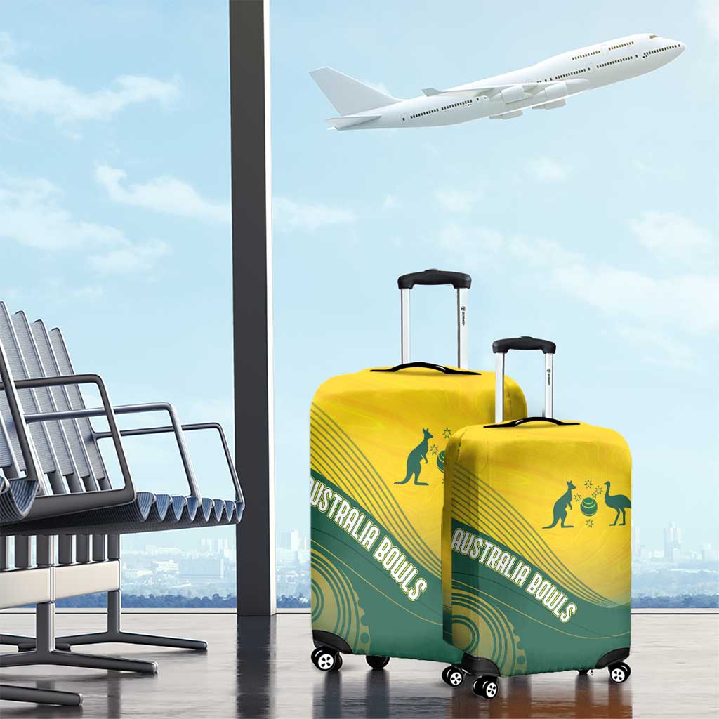 Australia Bowls Luggage Cover Basic Marble Glaze - National Color - Aussie Hoodie