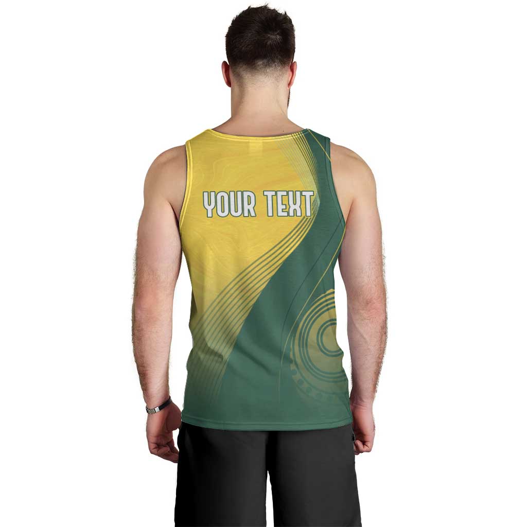 Australia Bowls Personalised Men Tank Top Basic Marble Glaze - National Color - Aussie Hoodie