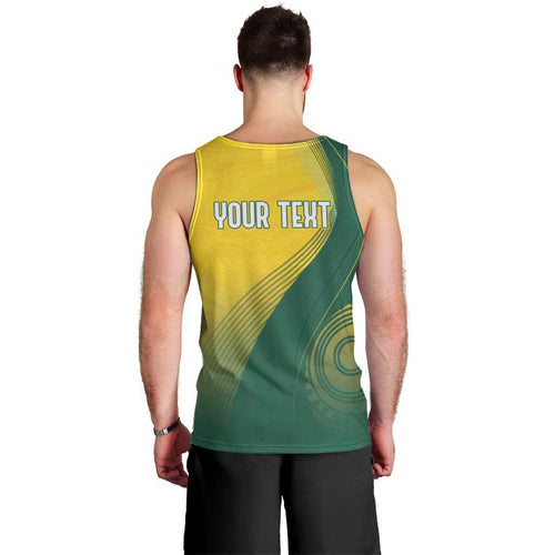 Australia Bowls Personalised Men Tank Top Basic Marble Glaze - National Color - Aussie Hoodie