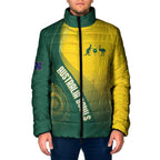 Australia Bowls Personalised Padded Jacket Basic Marble Glaze - National Color - Aussie Hoodie