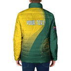 Australia Bowls Personalised Padded Jacket Basic Marble Glaze - National Color - Aussie Hoodie