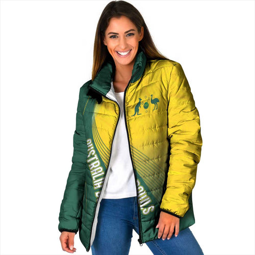 Australia Bowls Personalised Padded Jacket Basic Marble Glaze - National Color - Aussie Hoodie
