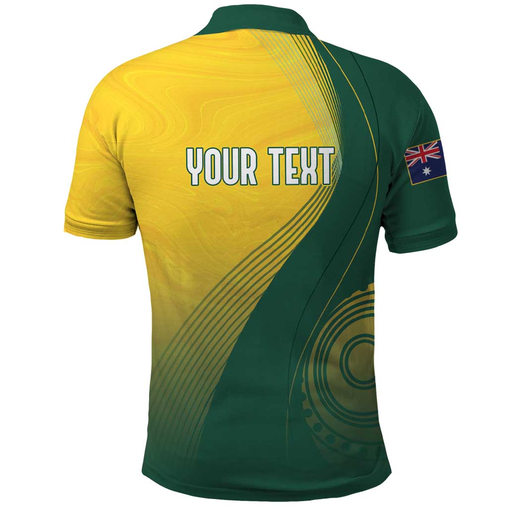 Australia Bowls Personalised Polo Shirt Basic Marble Glaze - National Color - Aussie Hoodie