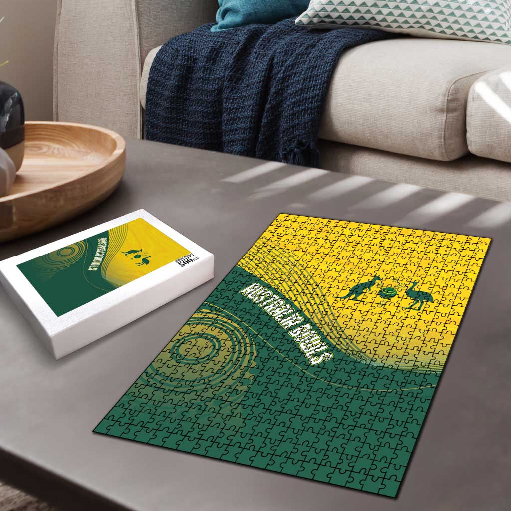 Australia Bowls Puzzle Basic Marble Glaze - National Color - Aussie Hoodie