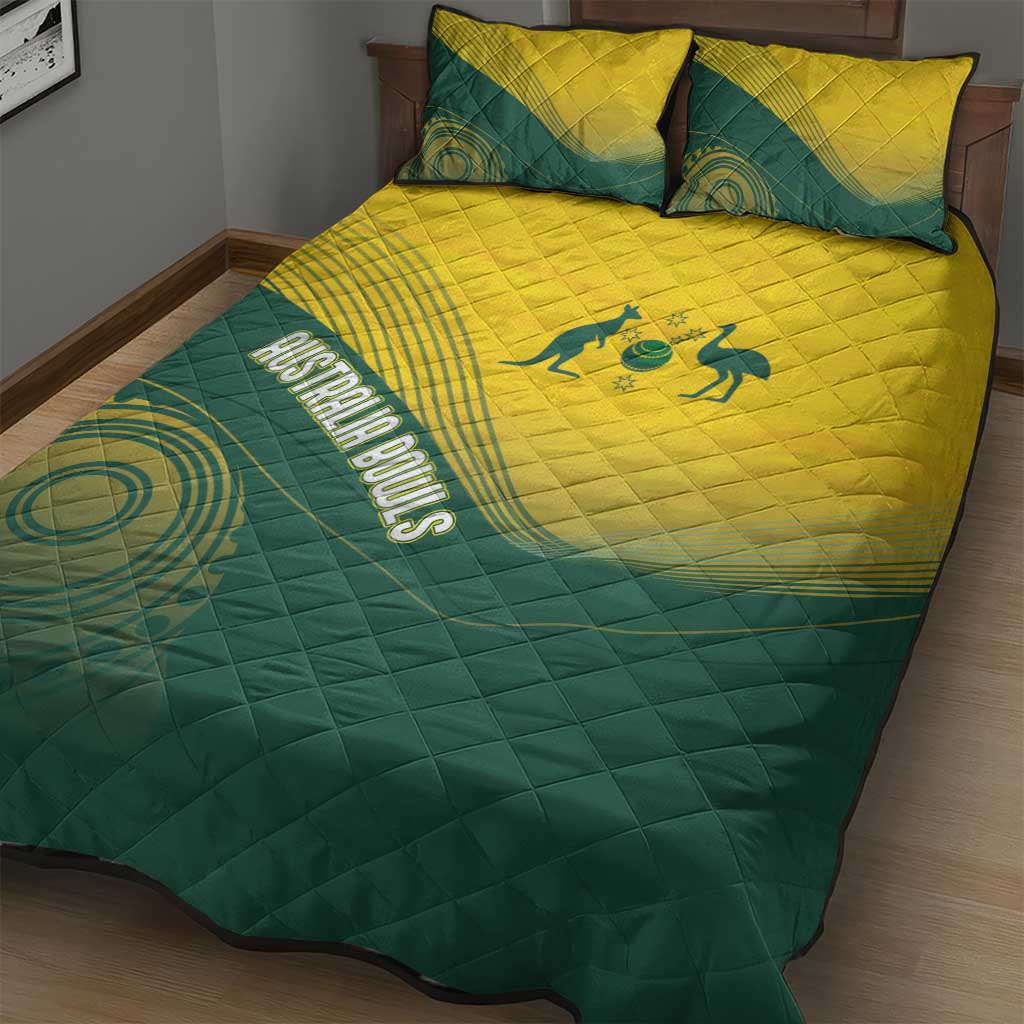 Australia Bowls Quilt Bed Set Basic Marble Glaze - National Color - Aussie Hoodie