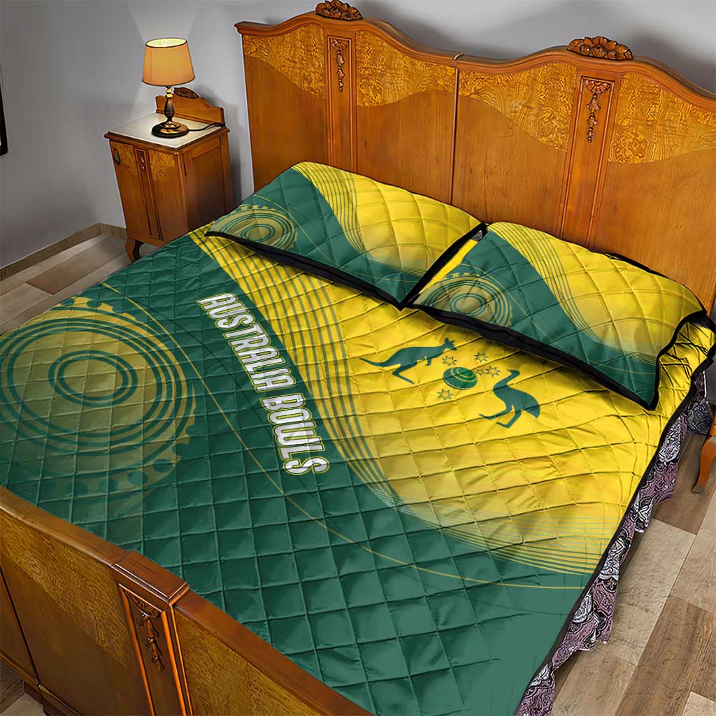 Australia Bowls Quilt Bed Set Basic Marble Glaze - National Color - Aussie Hoodie