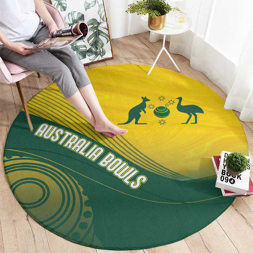 Australia Bowls Round Carpet Basic Marble Glaze - National Color - Aussie Hoodie
