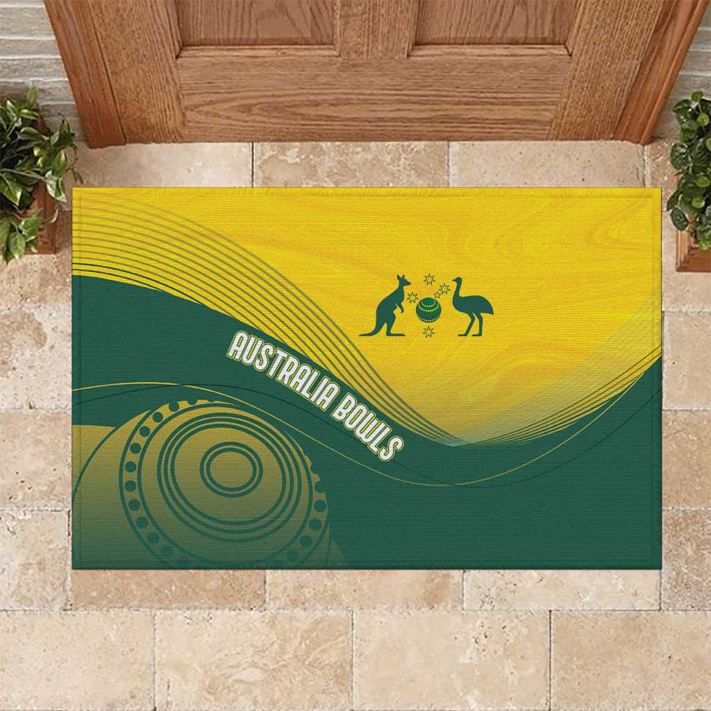 Australia Bowls Rubber Doormat Basic Marble Glaze - National Color - Aussie Hoodie