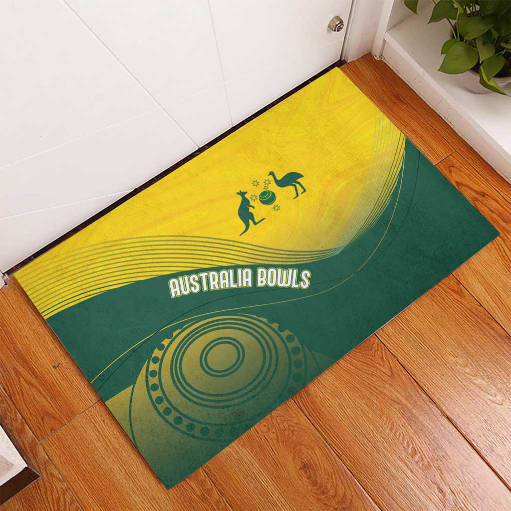 Australia Bowls Rubber Doormat Basic Marble Glaze - National Color - Aussie Hoodie