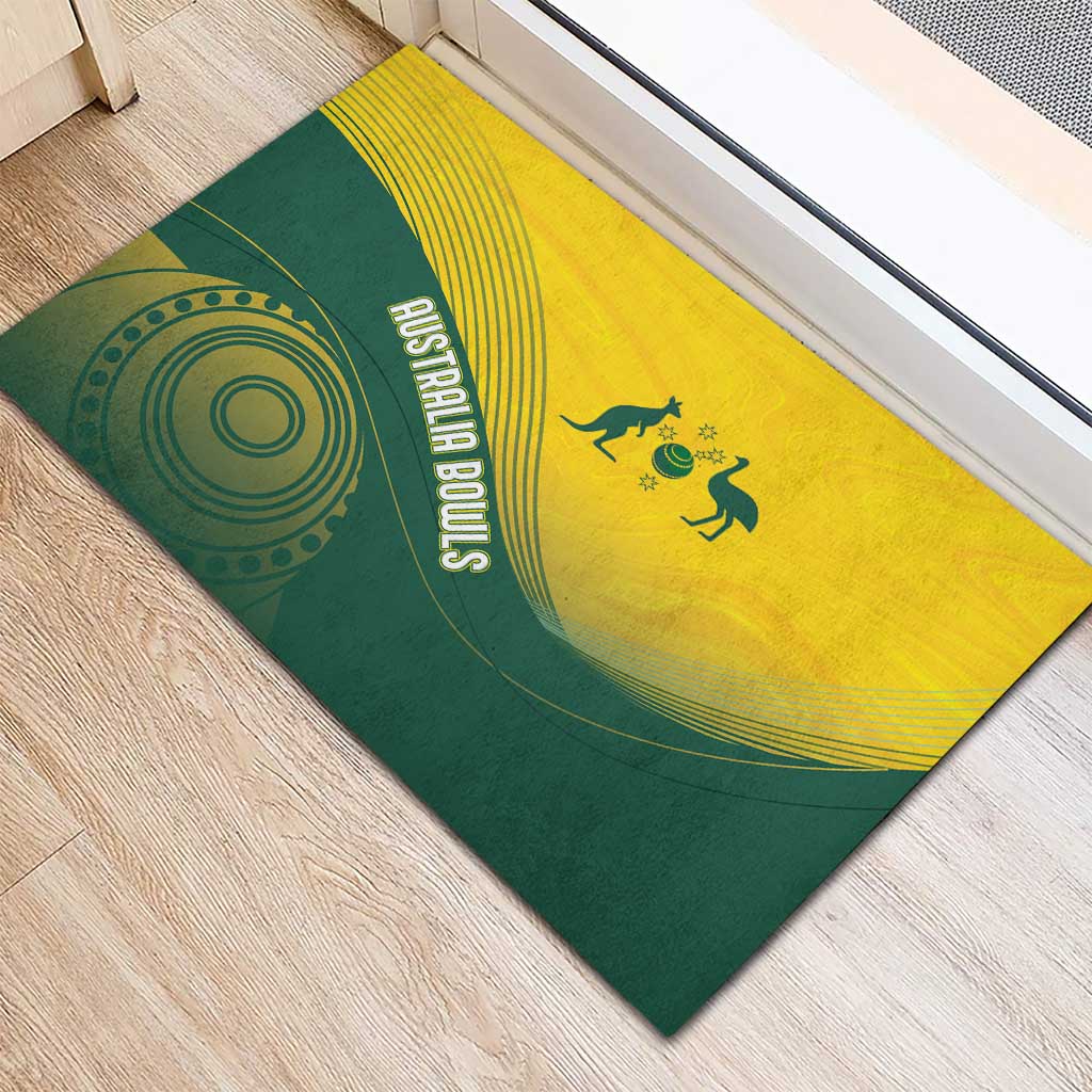 Australia Bowls Rubber Doormat Basic Marble Glaze - National Color - Aussie Hoodie