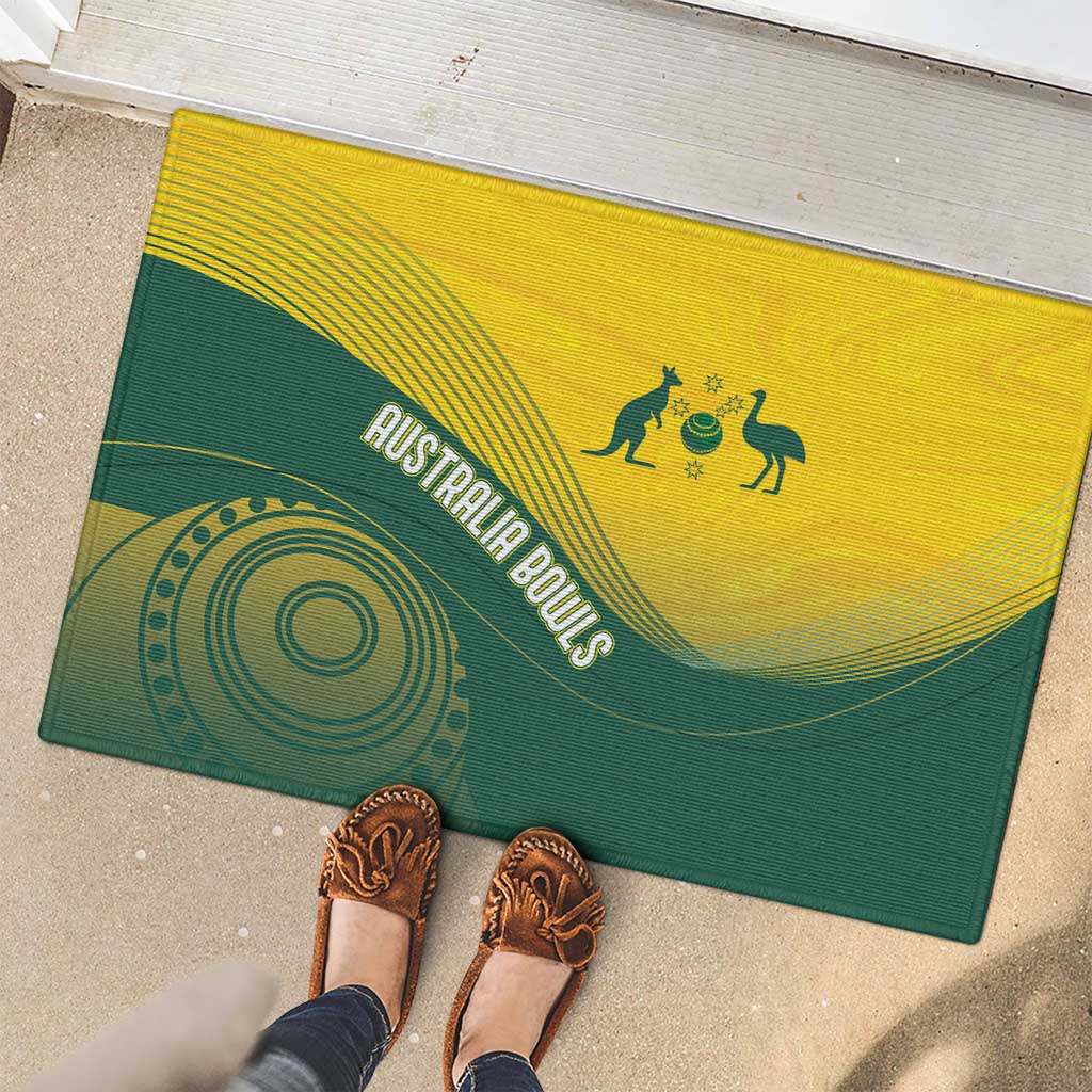 Australia Bowls Rubber Doormat Basic Marble Glaze - National Color - Aussie Hoodie