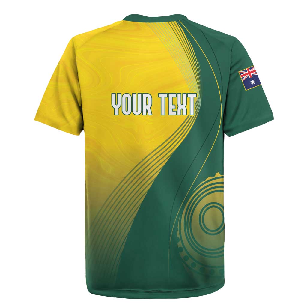 Australia Bowls Personalised Rugby Jersey Basic Marble Glaze - National Color - Aussie Hoodie