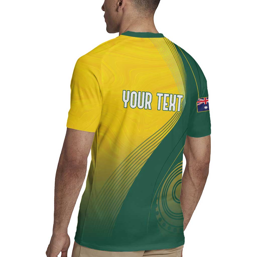 Australia Bowls Personalised Rugby Jersey Basic Marble Glaze - National Color - Aussie Hoodie