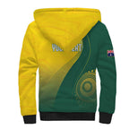 Australia Bowls Personalised Sherpa Hoodie Basic Marble Glaze - National Color - Aussie Hoodie