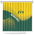 Australia Bowls Shower Curtain Basic Marble Glaze - National Color - Aussie Hoodie