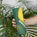 Australia Bowls Personalised Skinny Tumbler Basic Marble Glaze - National Color - Aussie Hoodie