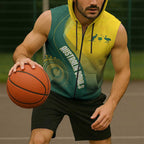 Australia Bowls Personalised Sleeveless Zip Hoodie Basic Marble Glaze - National Color LT7