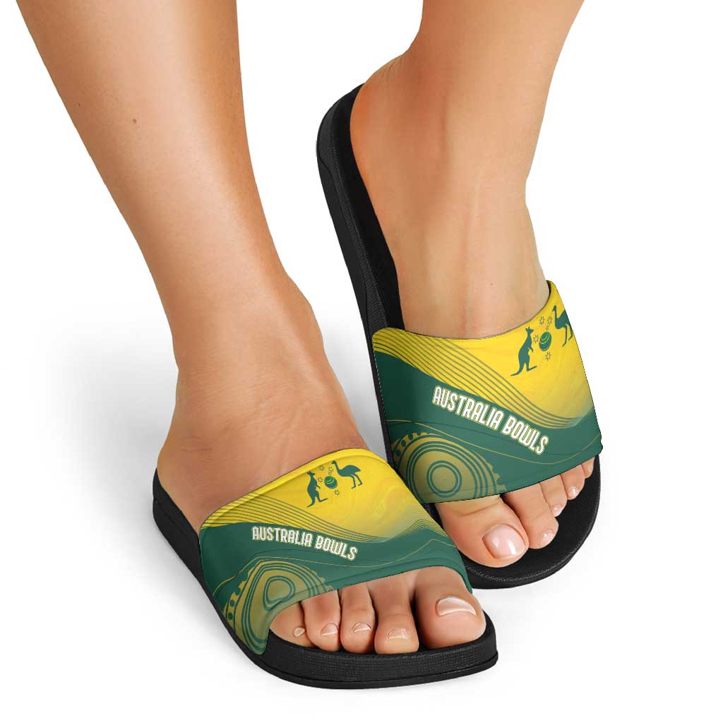 Australia Bowls Slide Sandals Basic Marble Glaze - National Color - Aussie Hoodie