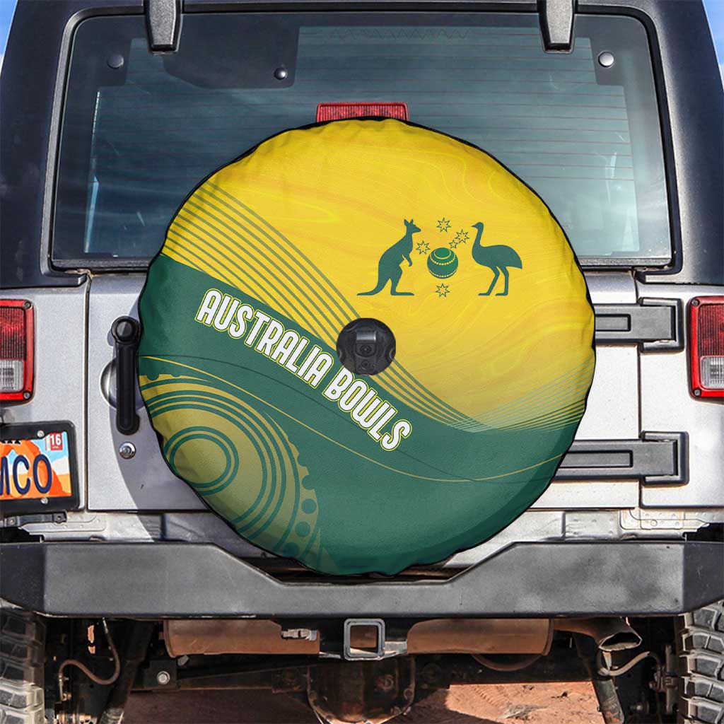 Australia Bowls Spare Tire Cover Basic Marble Glaze - National Color - Aussie Hoodie