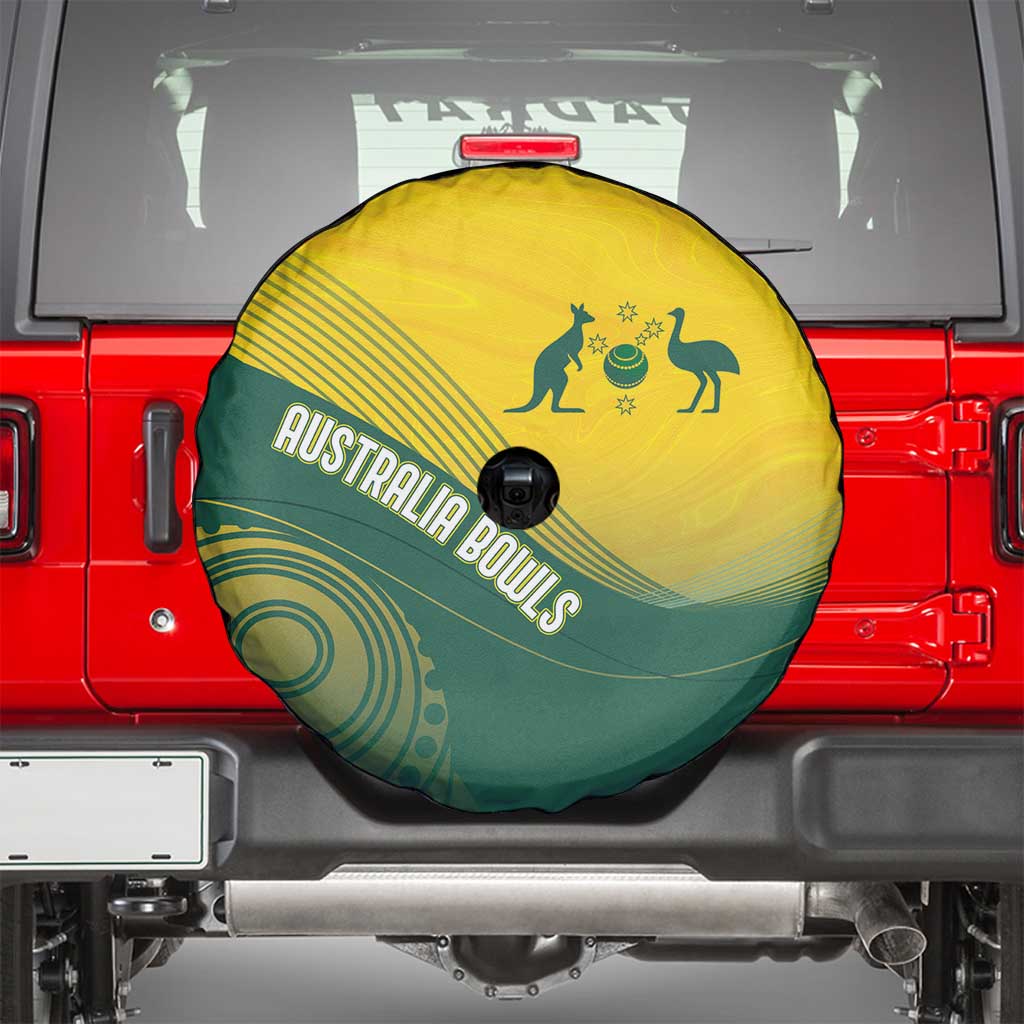 Australia Bowls Spare Tire Cover Basic Marble Glaze - National Color - Aussie Hoodie