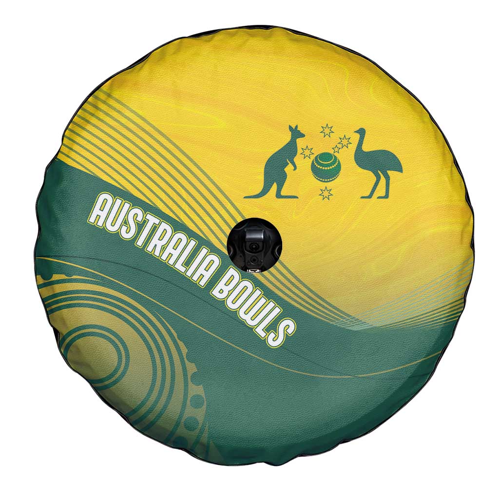 Australia Bowls Spare Tire Cover Basic Marble Glaze - National Color - Aussie Hoodie