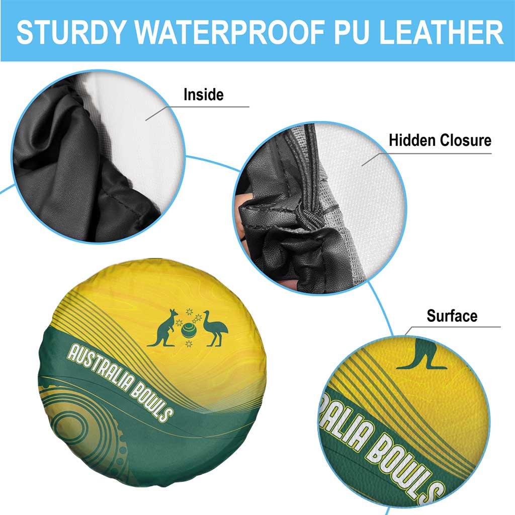 Australia Bowls Spare Tire Cover Basic Marble Glaze - National Color - Aussie Hoodie