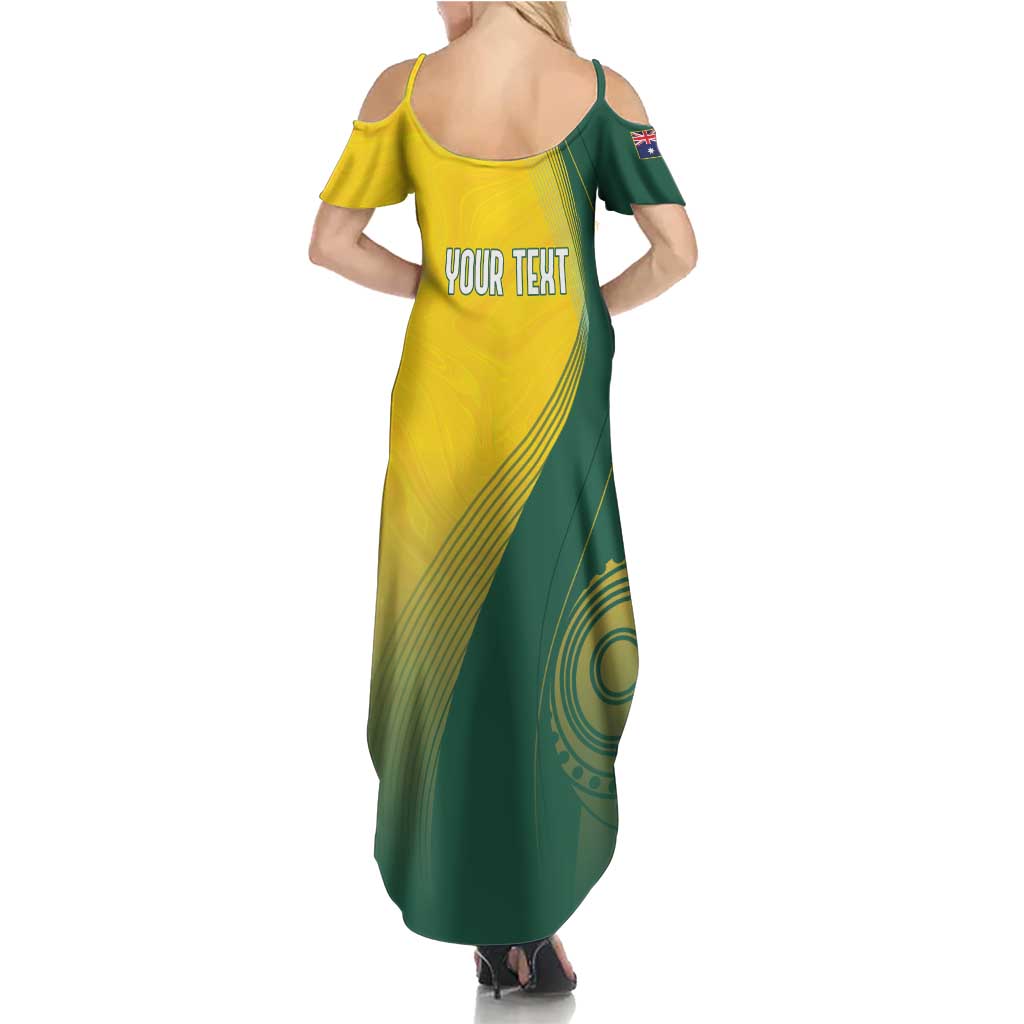 Australia Bowls Personalised Summer Maxi Dress Basic Marble Glaze - National Color - Aussie Hoodie