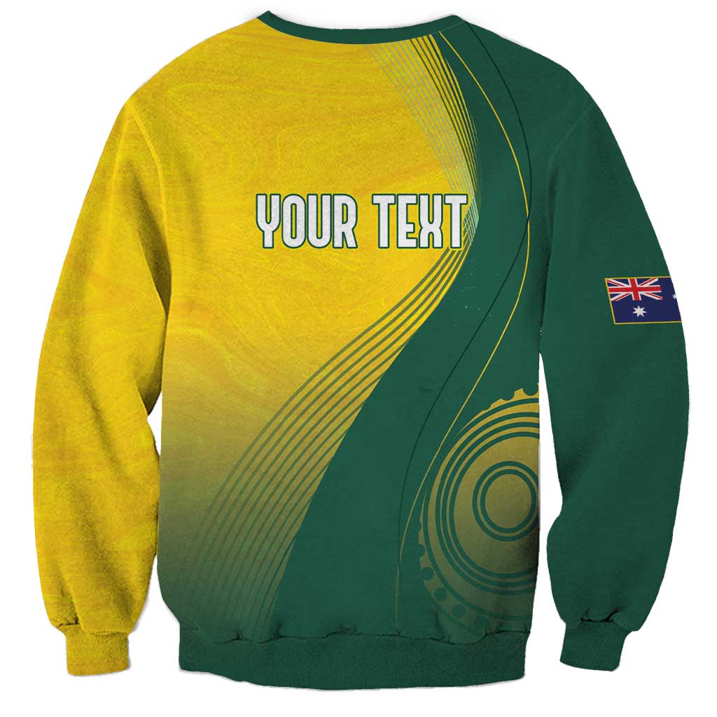 Australia Bowls Personalised Sweatshirt Basic Marble Glaze - National Color - Aussie Hoodie