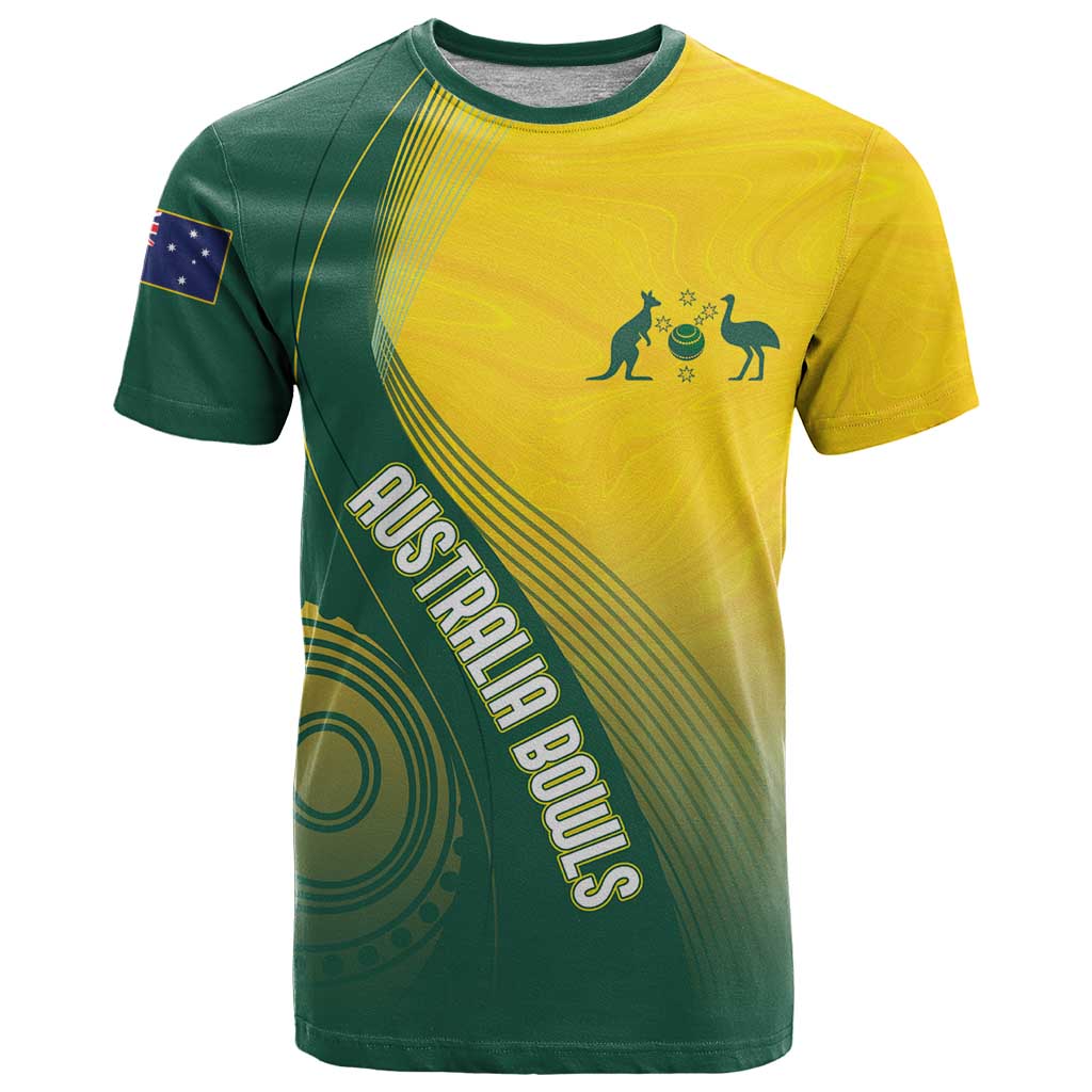 Australia Bowls Personalised T Shirt Basic Marble Glaze - National Color - Aussie Hoodie