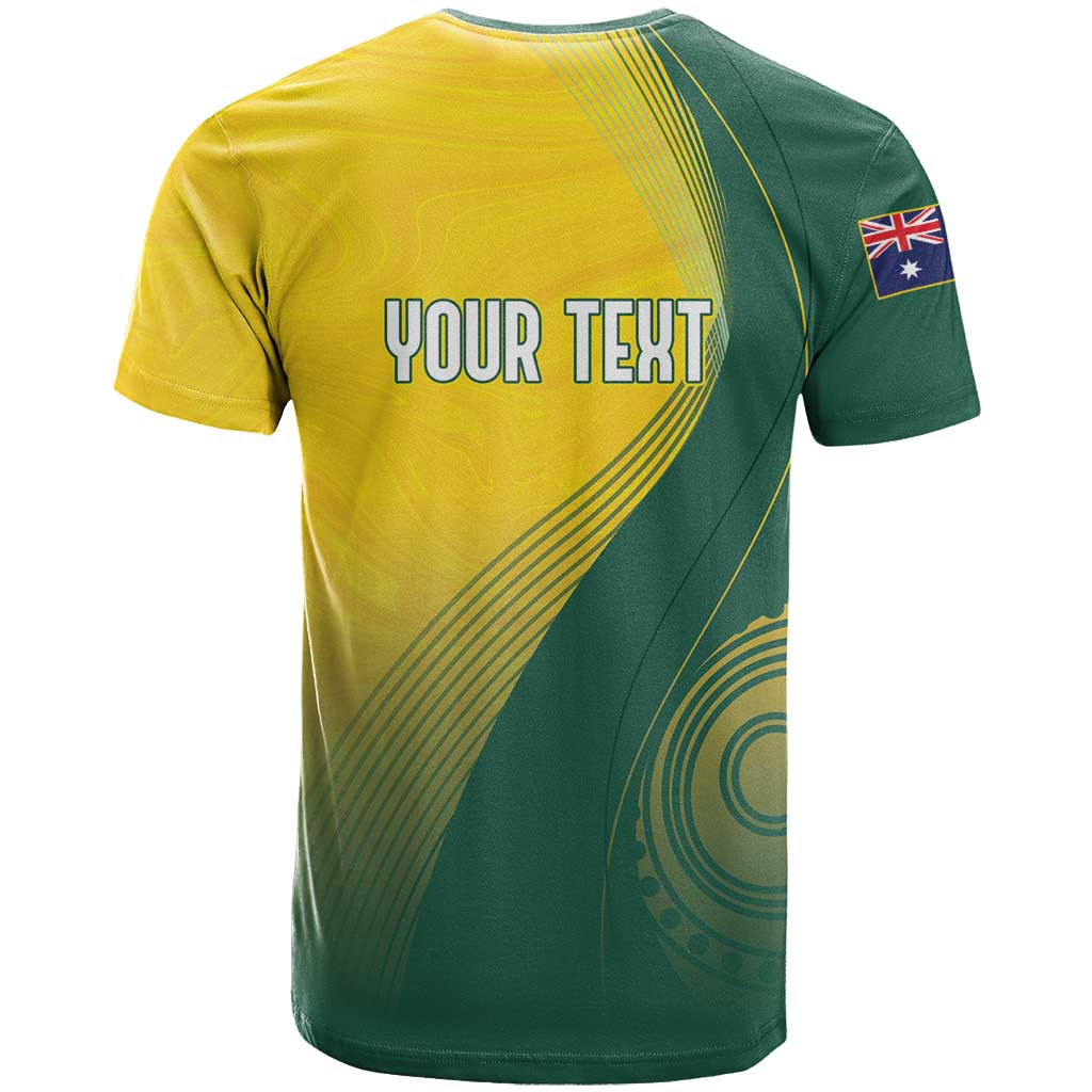 Australia Bowls Personalised T Shirt Basic Marble Glaze - National Color - Aussie Hoodie