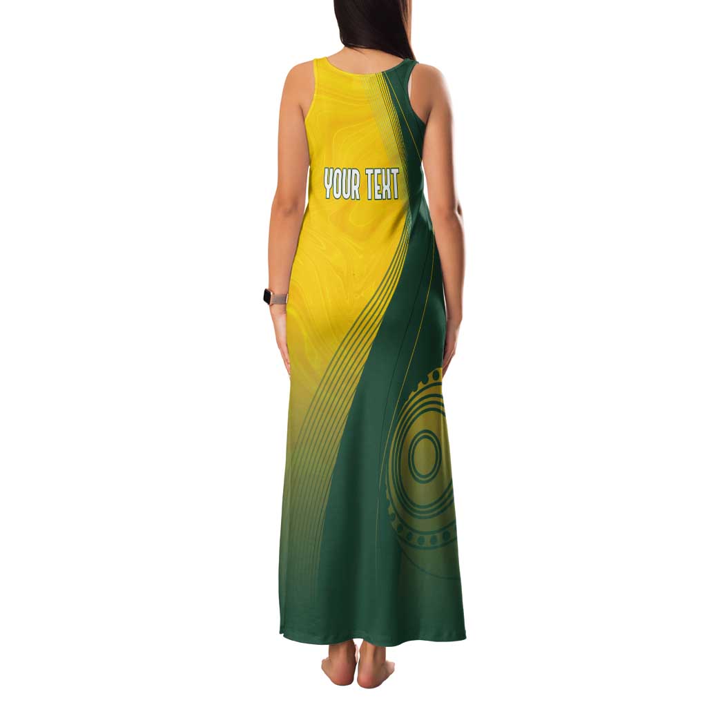 Australia Bowls Personalised Tank Maxi Dress Basic Marble Glaze - National Color - Aussie Hoodie