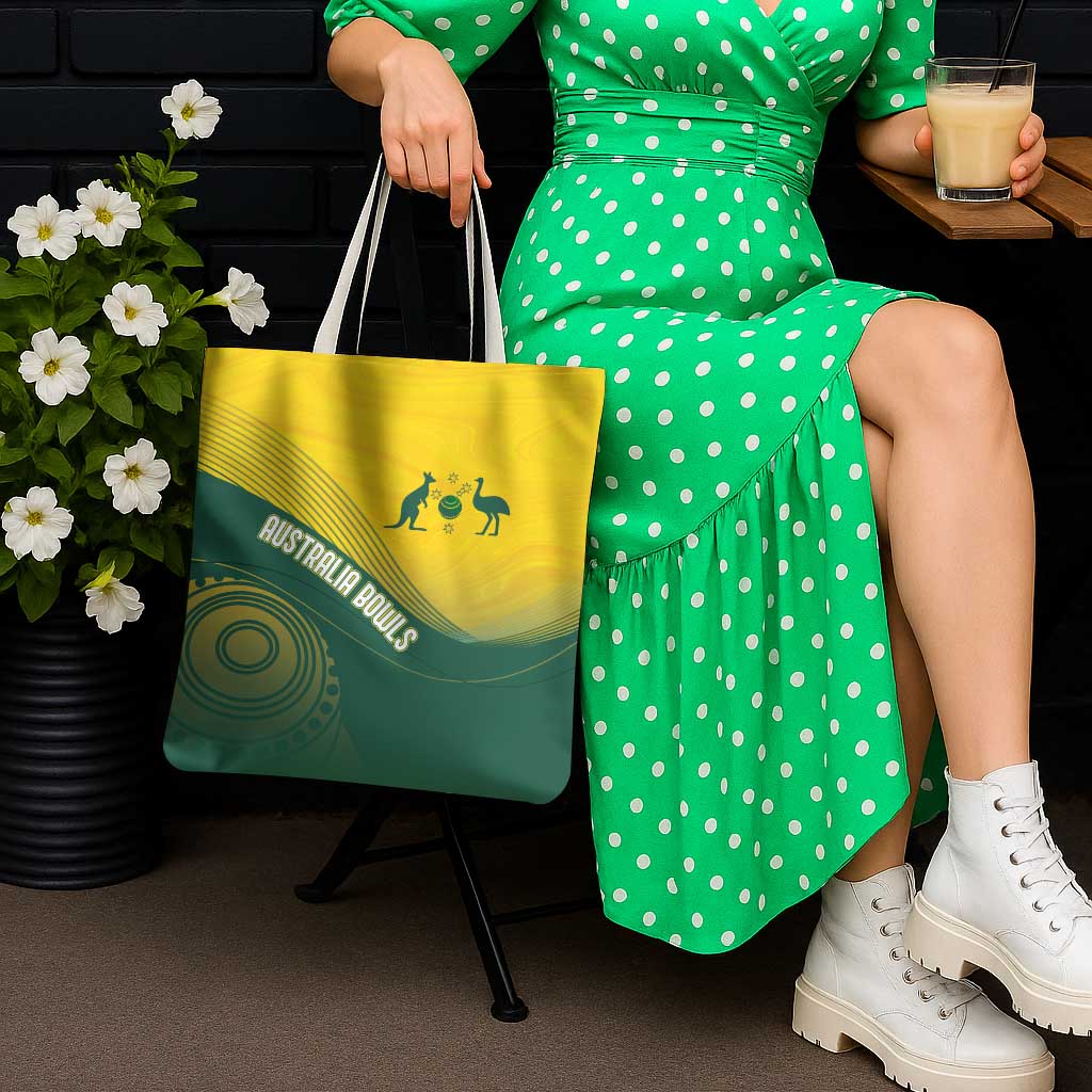 Australia Bowls Tote Bag Basic Marble Glaze - National Color - Aussie Hoodie