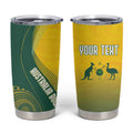 Australia Bowls Personalised Tumbler Cup Basic Marble Glaze - National Color - Aussie Hoodie