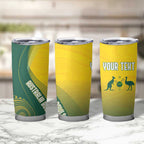 Australia Bowls Personalised Tumbler Cup Basic Marble Glaze - National Color - Aussie Hoodie