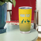 Australia Bowls Personalised Tumbler Cup Basic Marble Glaze - National Color - Aussie Hoodie