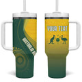 Australia Bowls Personalised Tumbler With Handle Basic Marble Glaze - National Color - Aussie Hoodie