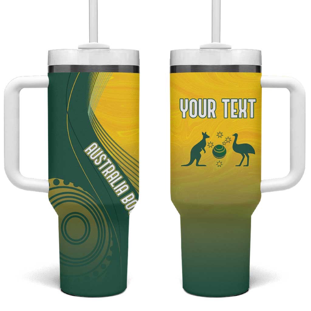 Australia Bowls Personalised Tumbler With Handle Basic Marble Glaze - National Color - Aussie Hoodie
